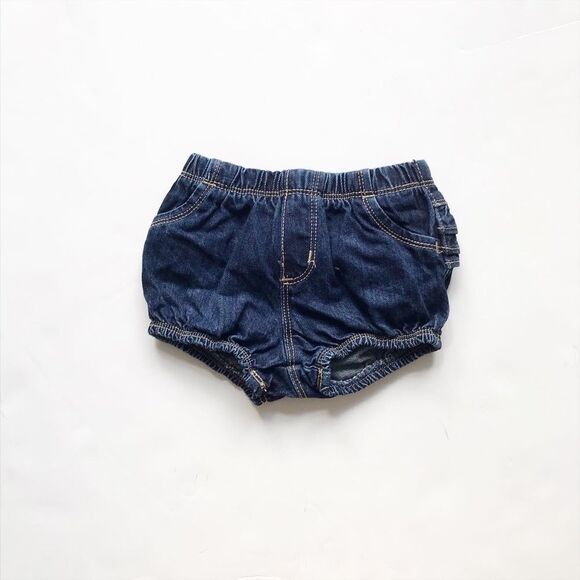 Old Navy blue denim ruffle bloomers VGUC 6-12m - Picture 1 of 4